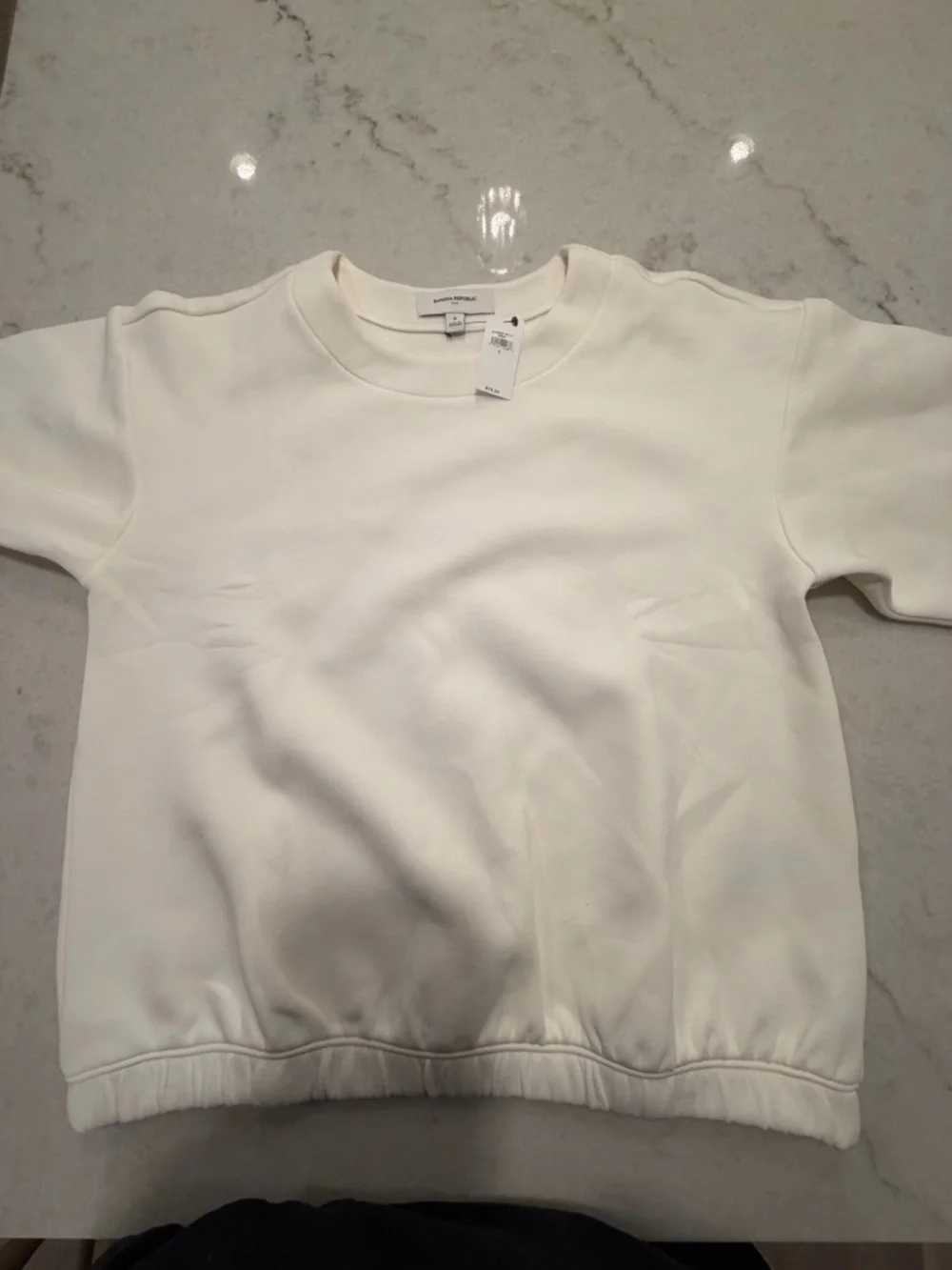 BANANA REPUBLIC Everyday Minimal Cream Crewneck Sweatshirt! NWT! S